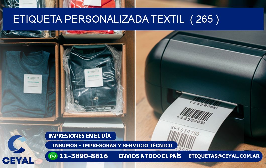 ETIQUETA PERSONALIZADA TEXTIL  ( 265 )