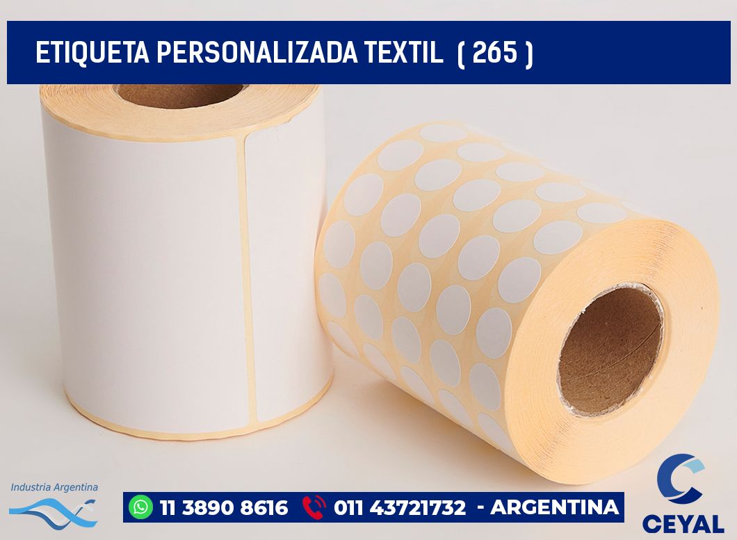 ETIQUETA PERSONALIZADA TEXTIL  ( 265 )