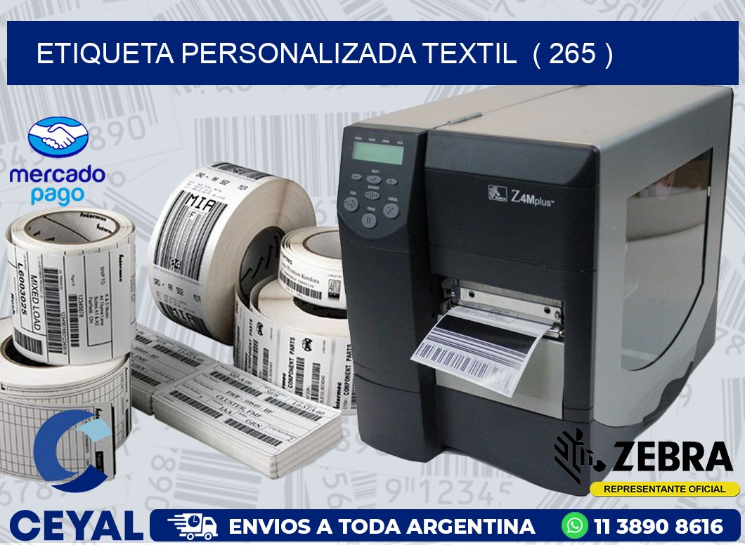 ETIQUETA PERSONALIZADA TEXTIL  ( 265 )