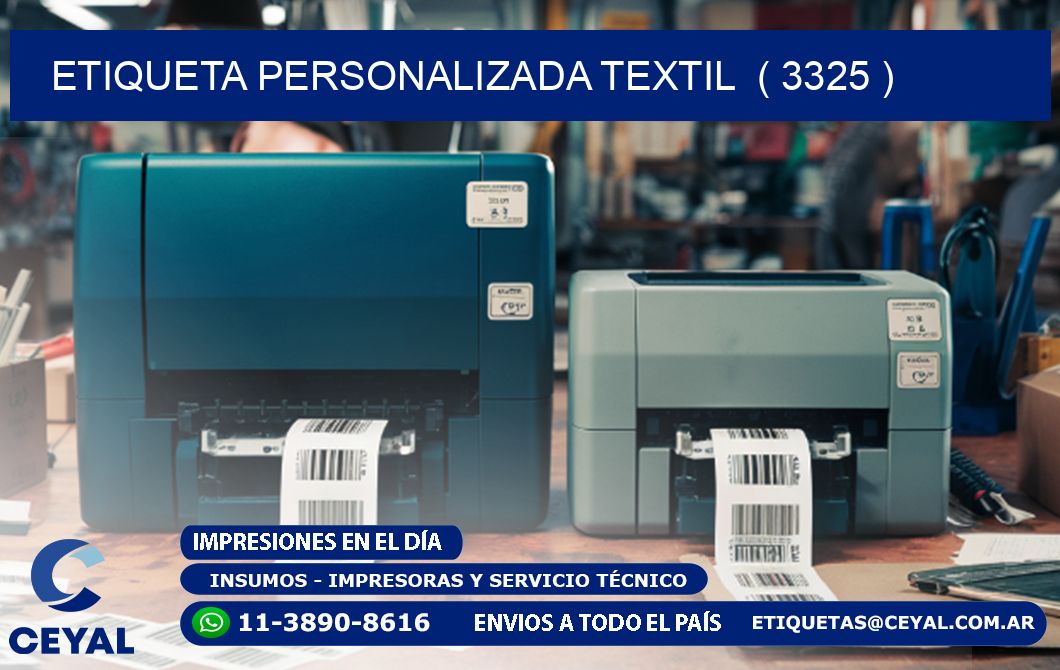 ETIQUETA PERSONALIZADA TEXTIL  ( 3325 )