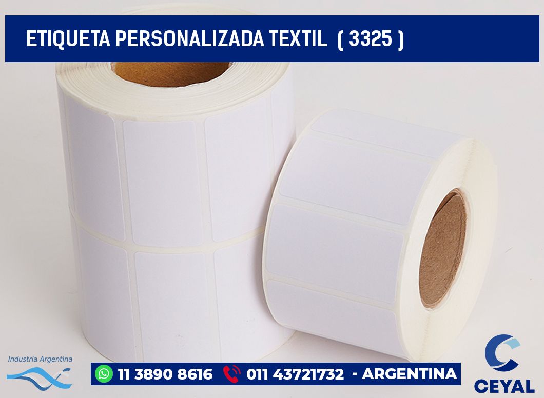 ETIQUETA PERSONALIZADA TEXTIL  ( 3325 )