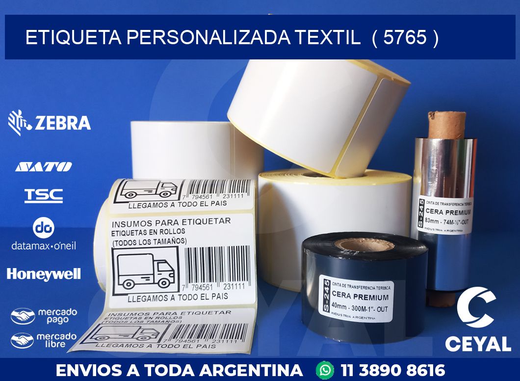 ETIQUETA PERSONALIZADA TEXTIL  ( 5765 )