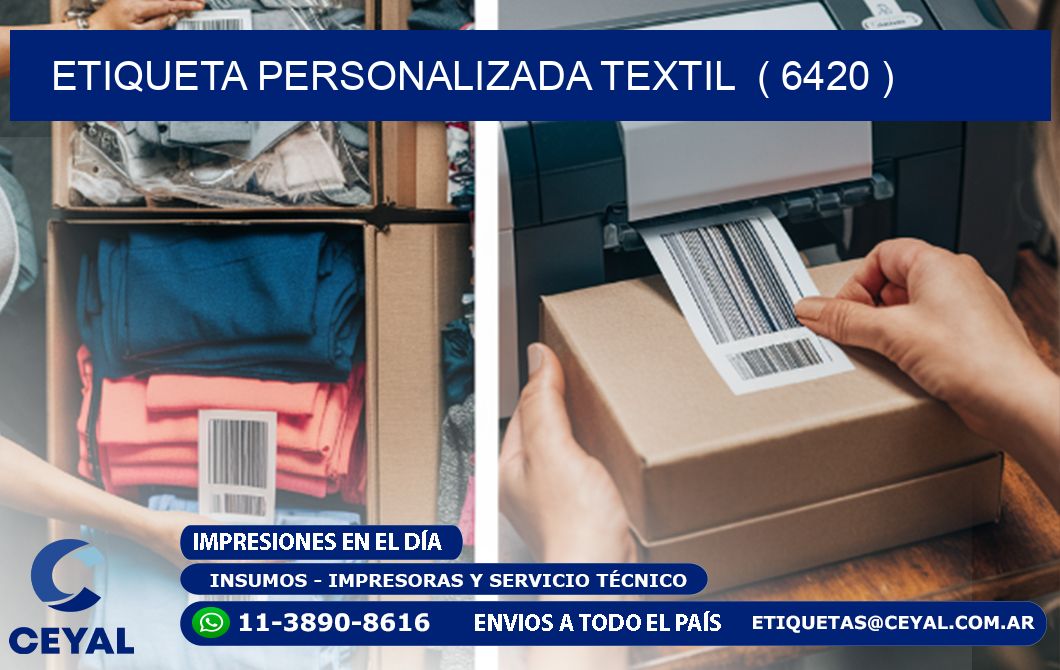 ETIQUETA PERSONALIZADA TEXTIL  ( 6420 )