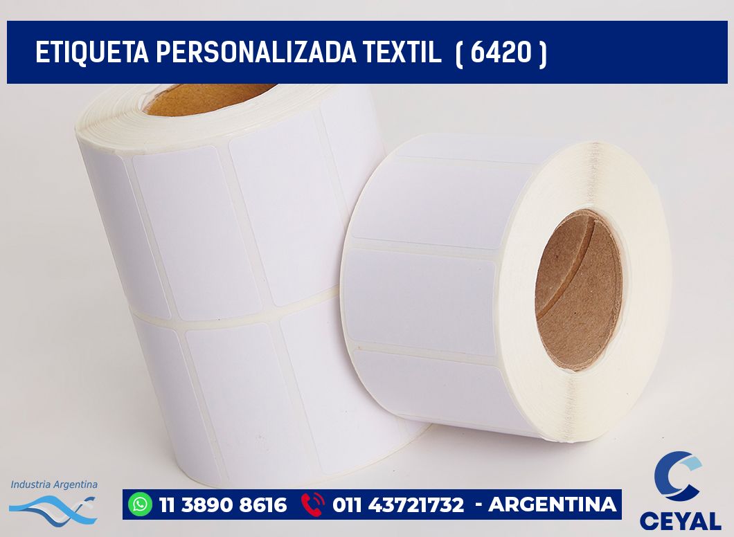 ETIQUETA PERSONALIZADA TEXTIL  ( 6420 )