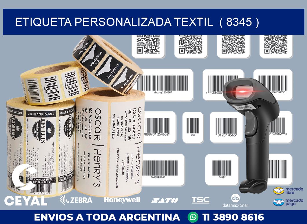 ETIQUETA PERSONALIZADA TEXTIL  ( 8345 )