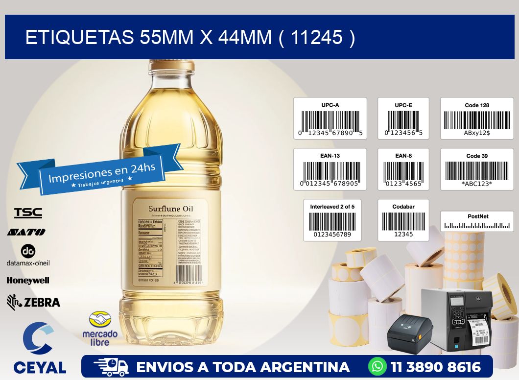 ETIQUETAS 55MM X 44MM ( 11245 )