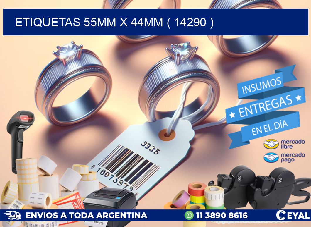 ETIQUETAS 55MM X 44MM ( 14290 )