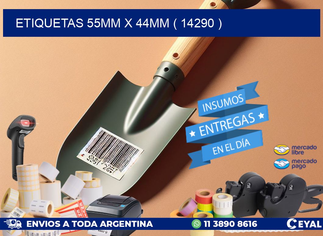 ETIQUETAS 55MM X 44MM ( 14290 )