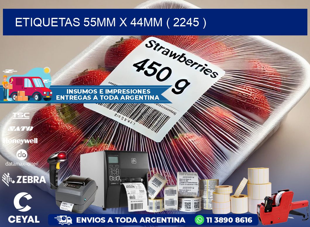 ETIQUETAS 55MM X 44MM ( 2245 )