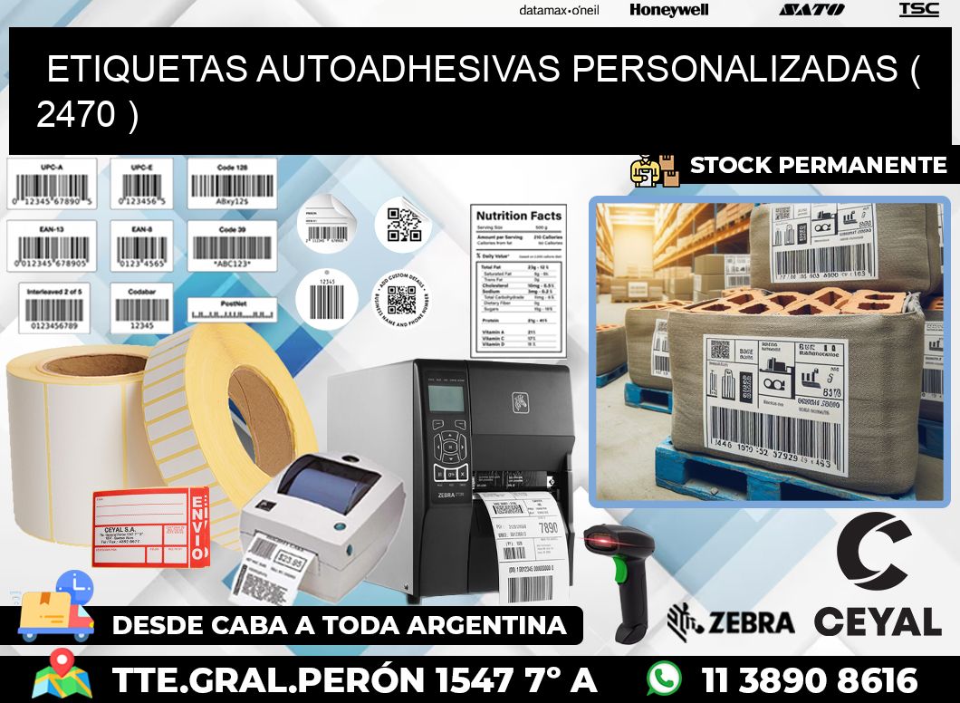 ETIQUETAS AUTOADHESIVAS PERSONALIZADAS ( 2470 )