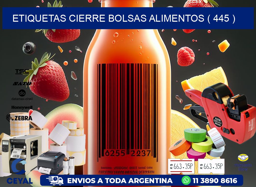 ETIQUETAS CIERRE BOLSAS ALIMENTOS ( 445 )