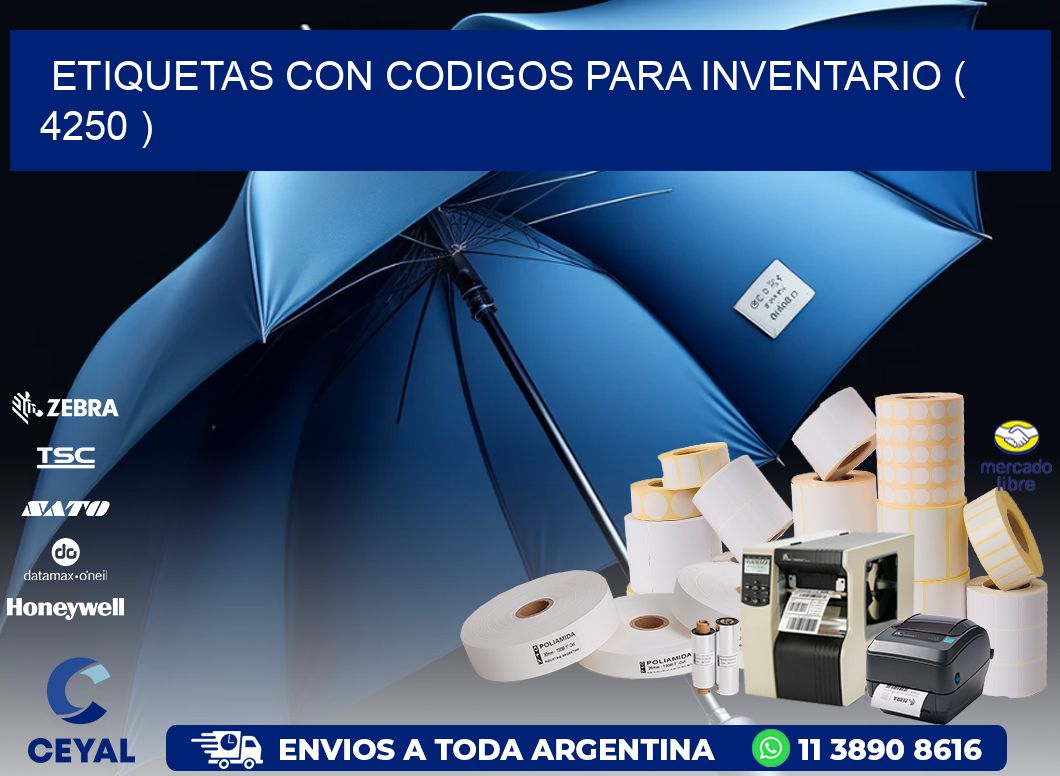 ETIQUETAS CON CODIGOS PARA INVENTARIO ( 4250 )