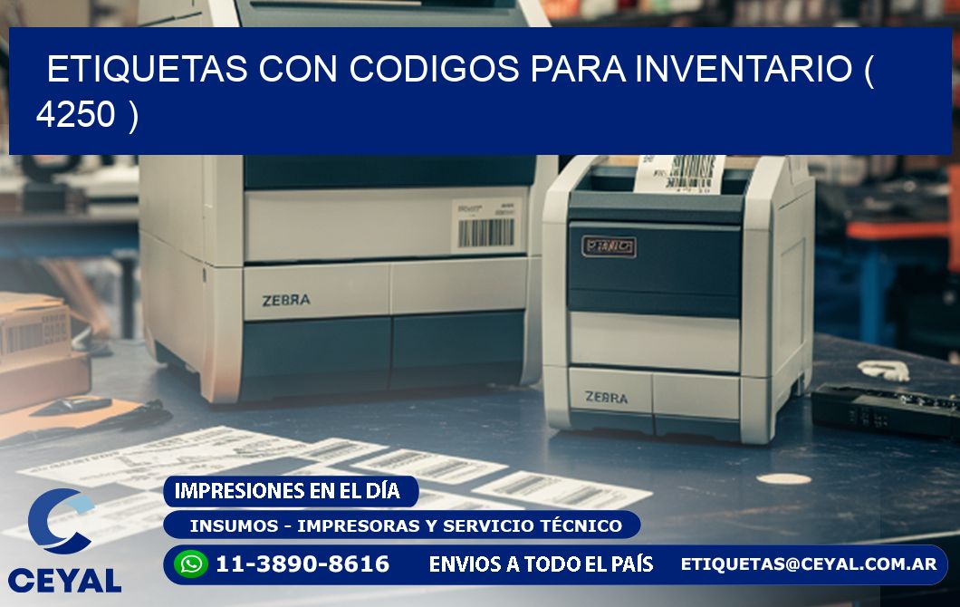 ETIQUETAS CON CODIGOS PARA INVENTARIO ( 4250 )