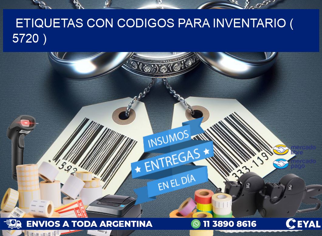ETIQUETAS CON CODIGOS PARA INVENTARIO ( 5720 )