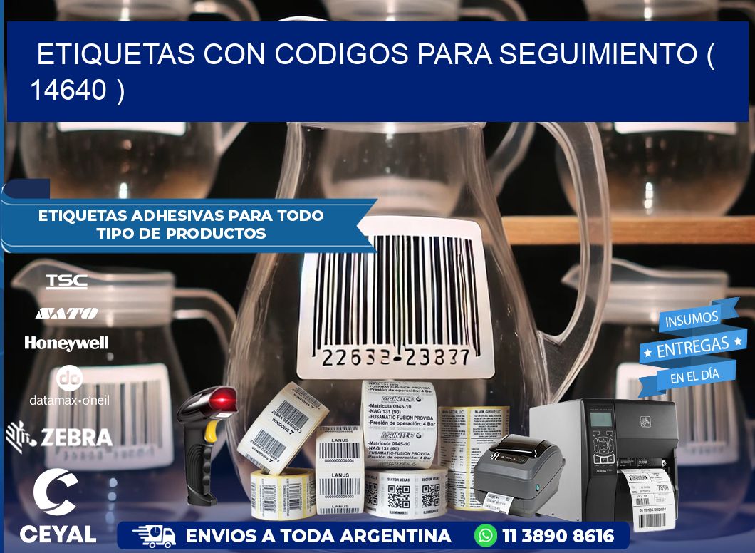 ETIQUETAS CON CODIGOS PARA SEGUIMIENTO ( 14640 )