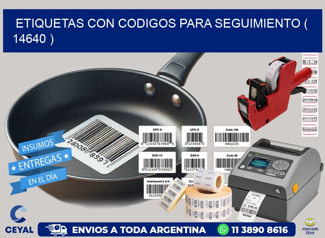 ETIQUETAS CON CODIGOS PARA SEGUIMIENTO ( 14640 )