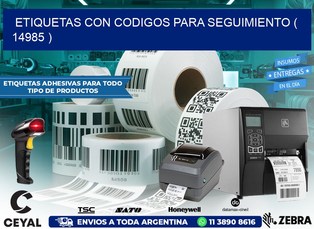 ETIQUETAS CON CODIGOS PARA SEGUIMIENTO ( 14985 )