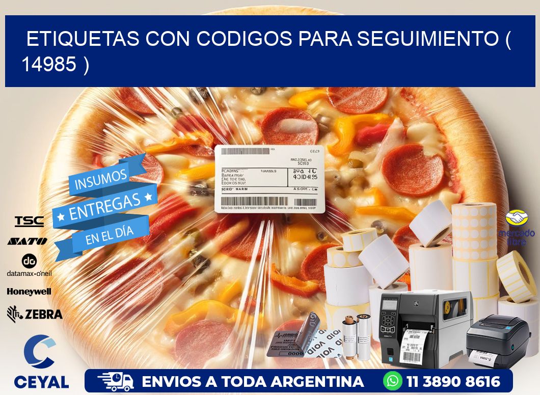 ETIQUETAS CON CODIGOS PARA SEGUIMIENTO ( 14985 )