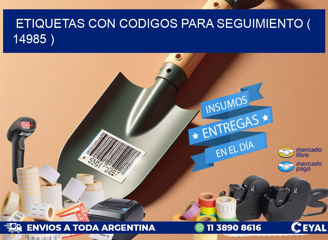 ETIQUETAS CON CODIGOS PARA SEGUIMIENTO ( 14985 )