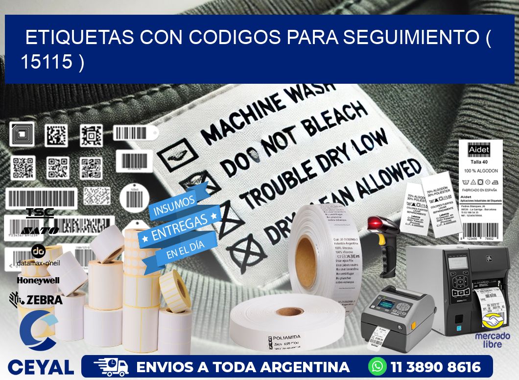 ETIQUETAS CON CODIGOS PARA SEGUIMIENTO ( 15115 )