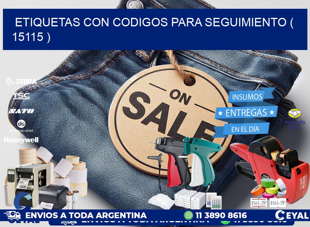 ETIQUETAS CON CODIGOS PARA SEGUIMIENTO ( 15115 )
