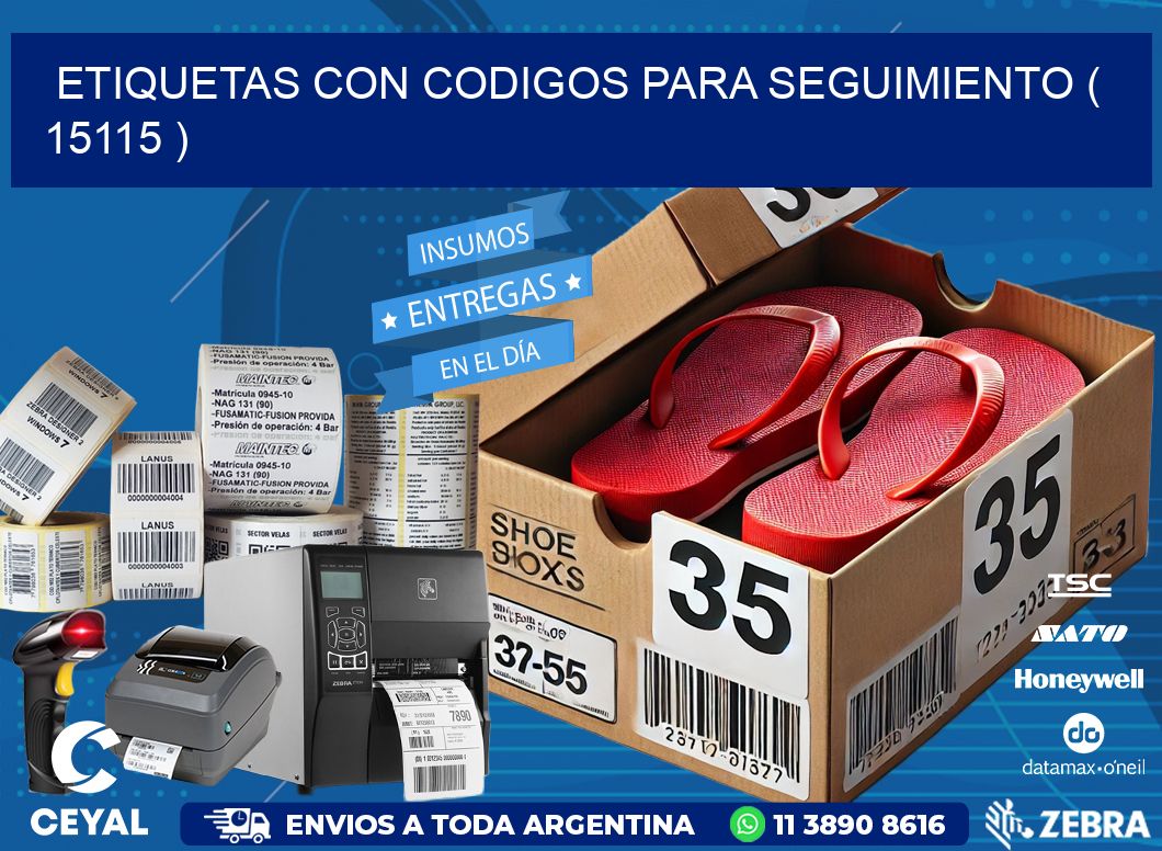 ETIQUETAS CON CODIGOS PARA SEGUIMIENTO ( 15115 )