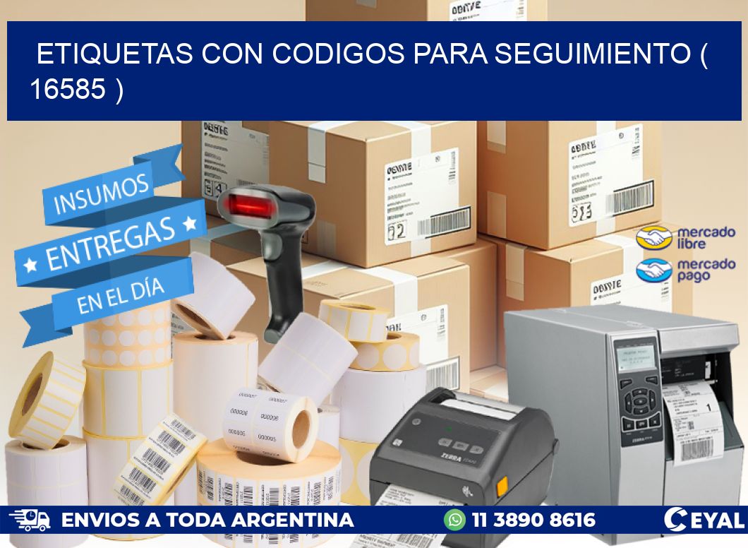 ETIQUETAS CON CODIGOS PARA SEGUIMIENTO ( 16585 )