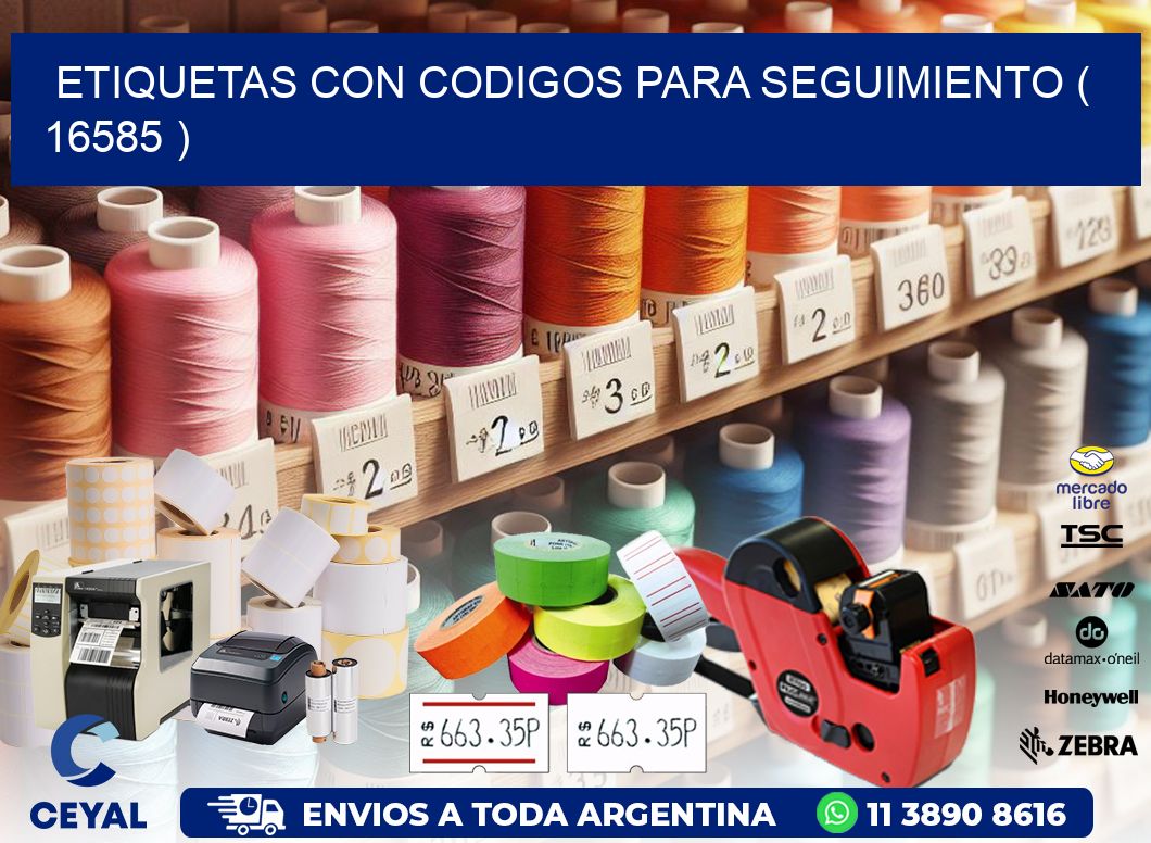 ETIQUETAS CON CODIGOS PARA SEGUIMIENTO ( 16585 )