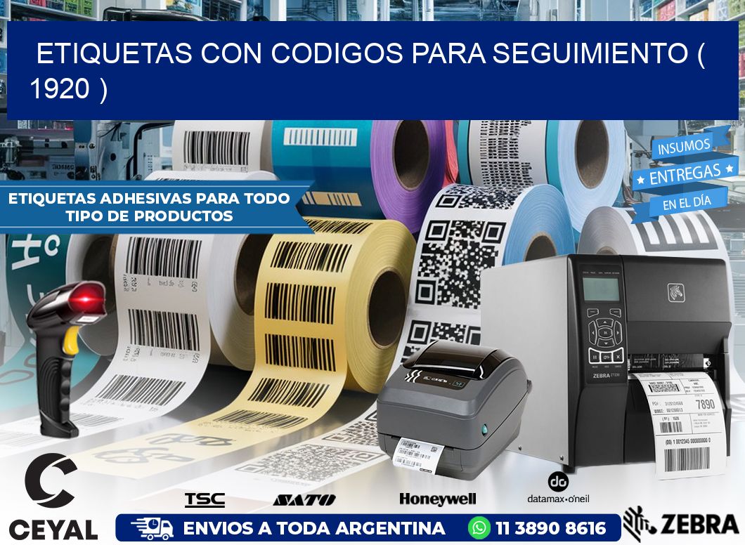 ETIQUETAS CON CODIGOS PARA SEGUIMIENTO ( 1920 )