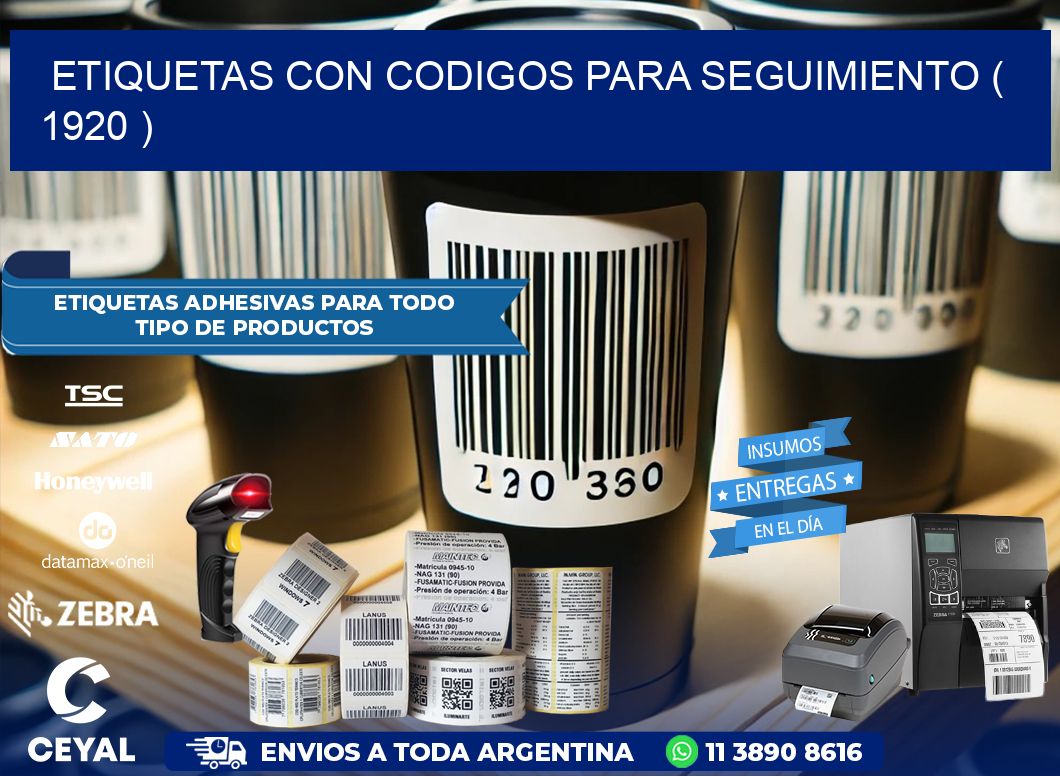 ETIQUETAS CON CODIGOS PARA SEGUIMIENTO ( 1920 )