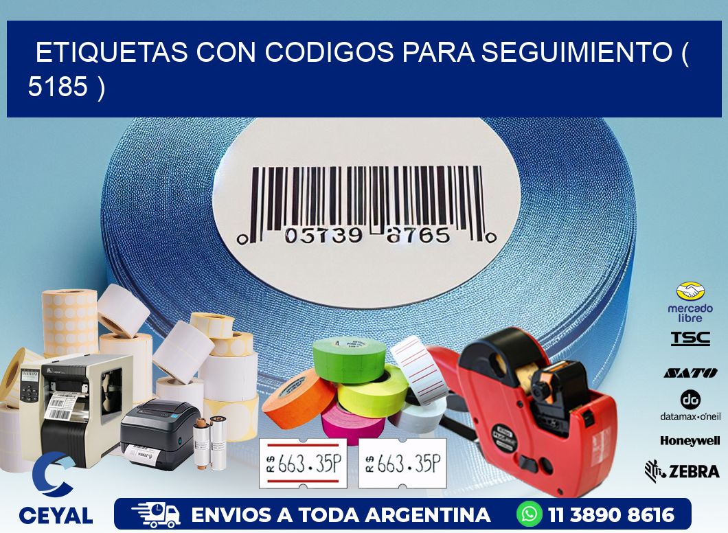 ETIQUETAS CON CODIGOS PARA SEGUIMIENTO ( 5185 )