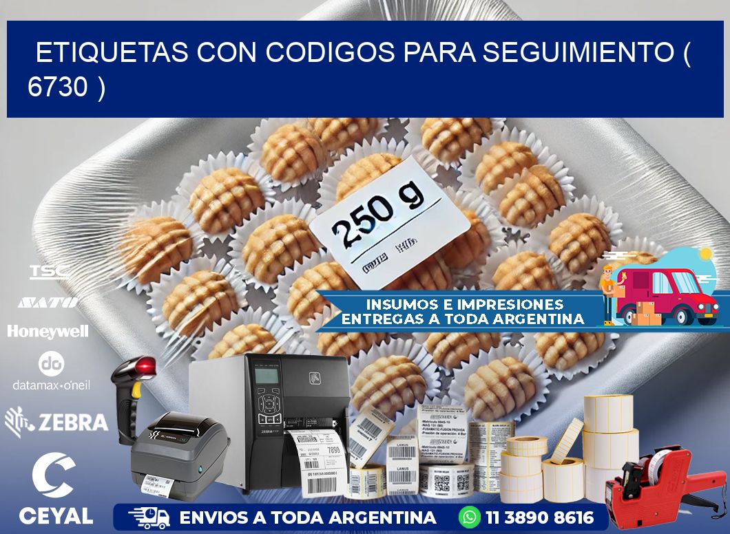 ETIQUETAS CON CODIGOS PARA SEGUIMIENTO ( 6730 )