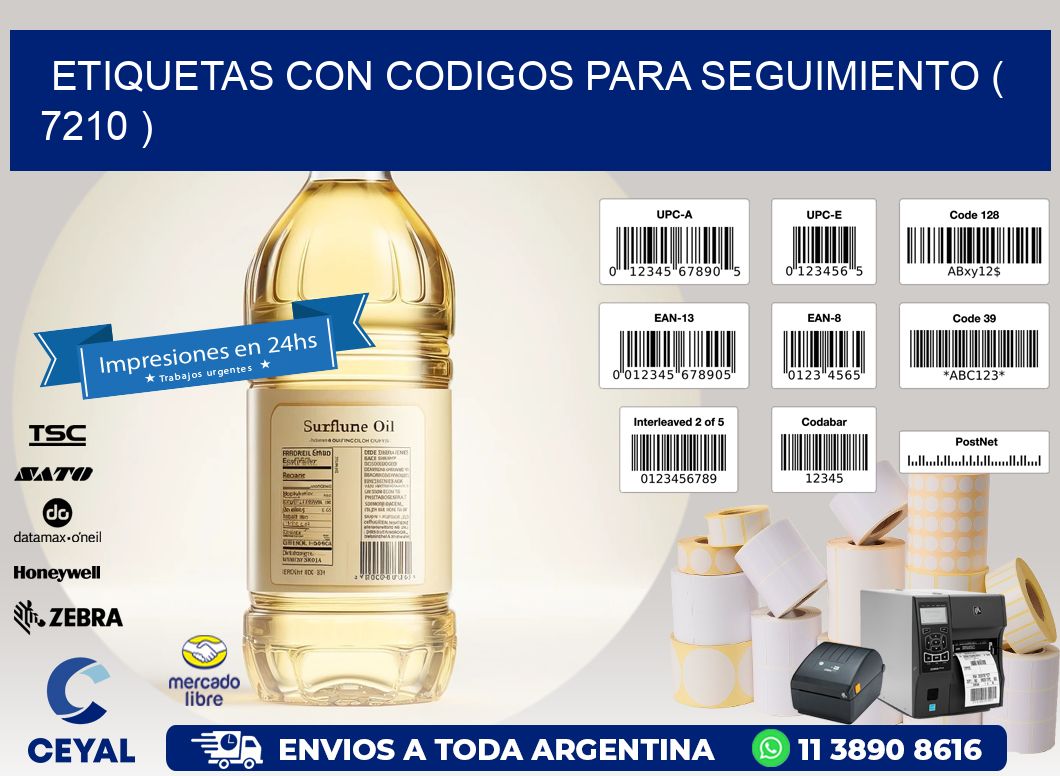 ETIQUETAS CON CODIGOS PARA SEGUIMIENTO ( 7210 )