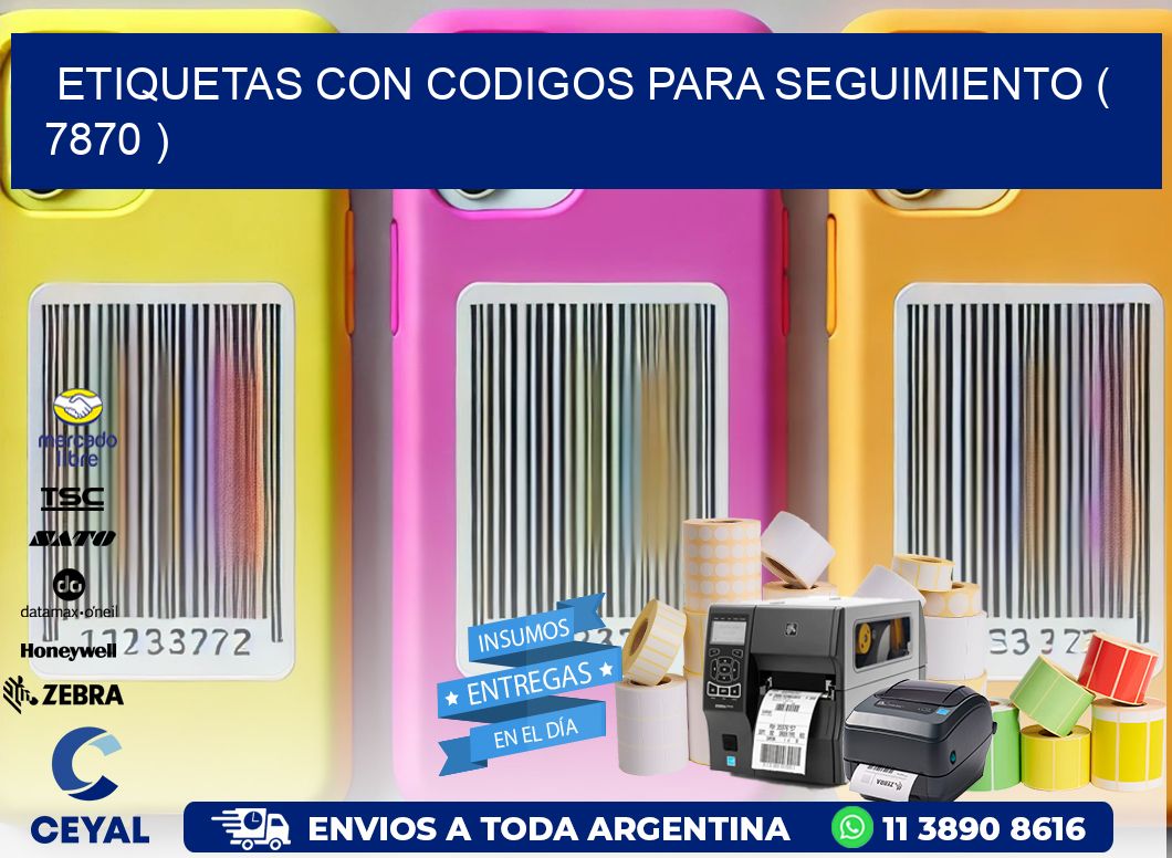 ETIQUETAS CON CODIGOS PARA SEGUIMIENTO ( 7870 )