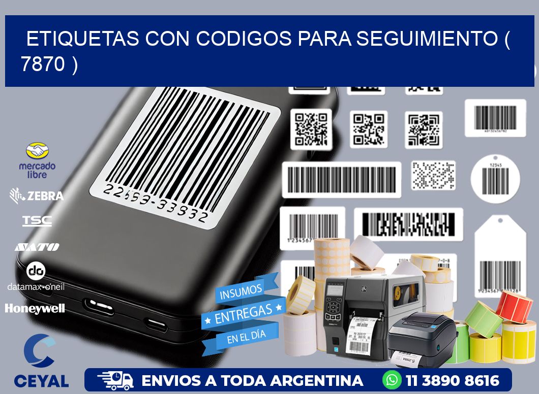 ETIQUETAS CON CODIGOS PARA SEGUIMIENTO ( 7870 )