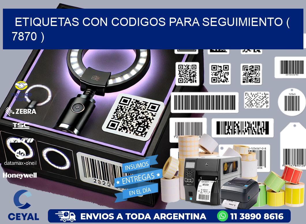 ETIQUETAS CON CODIGOS PARA SEGUIMIENTO ( 7870 )