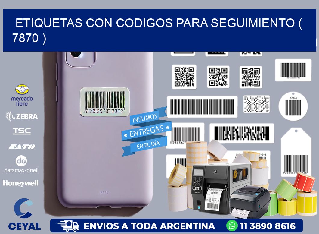 ETIQUETAS CON CODIGOS PARA SEGUIMIENTO ( 7870 )