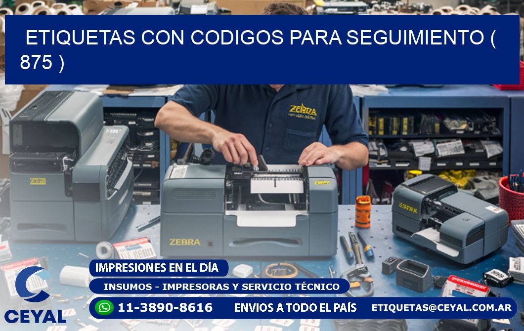 ETIQUETAS CON CODIGOS PARA SEGUIMIENTO ( 875 )