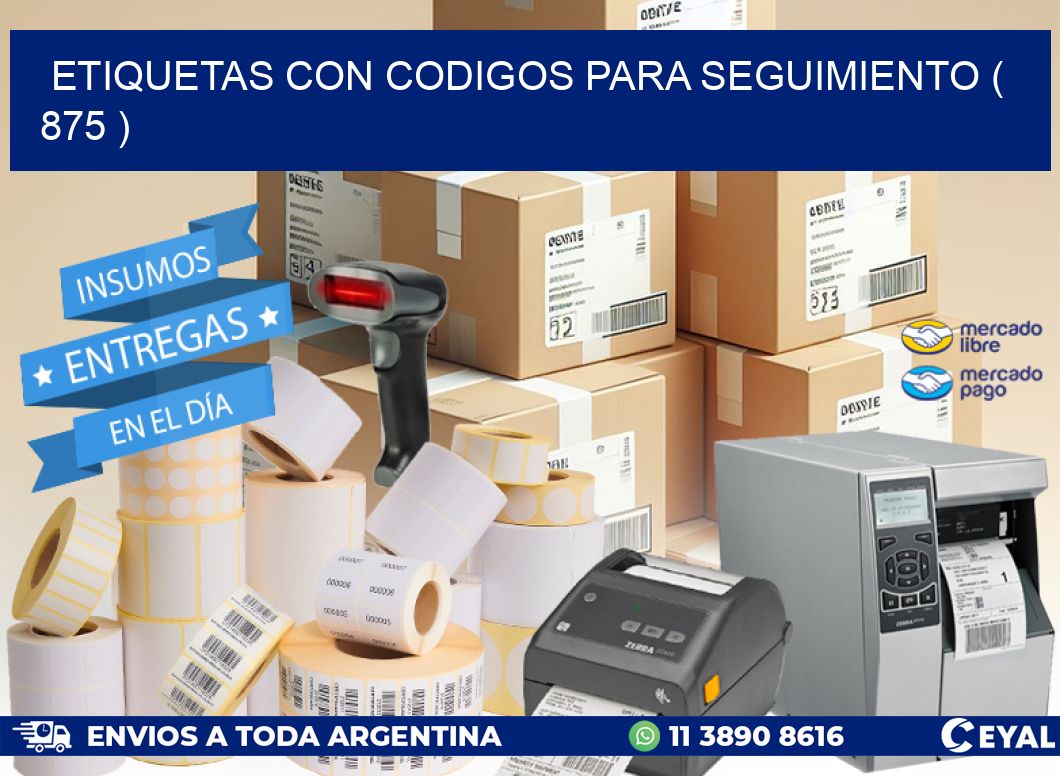 ETIQUETAS CON CODIGOS PARA SEGUIMIENTO ( 875 )