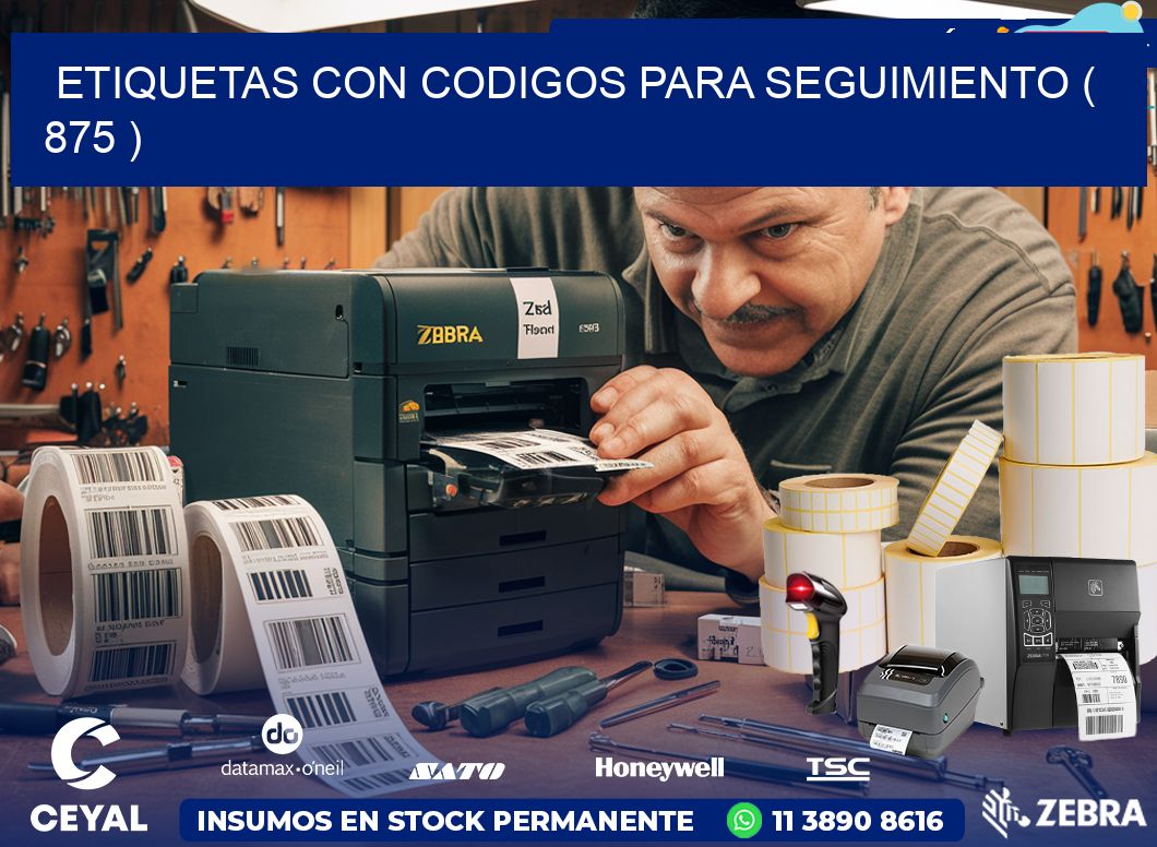 ETIQUETAS CON CODIGOS PARA SEGUIMIENTO ( 875 )