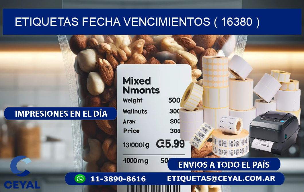 ETIQUETAS FECHA VENCIMIENTOS ( 16380 )