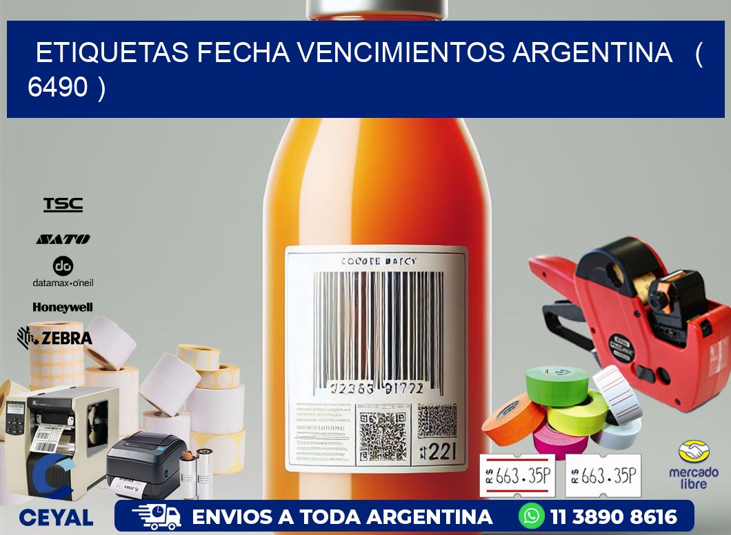 ETIQUETAS FECHA VENCIMIENTOS ARGENTINA   ( 6490 )