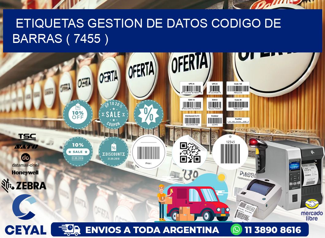 ETIQUETAS GESTION DE DATOS CODIGO DE BARRAS ( 7455 )