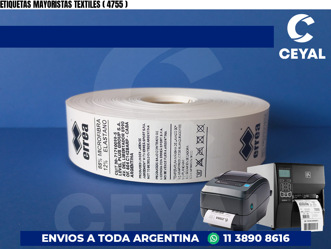 ETIQUETAS MAYORISTAS TEXTILES ( 4755 )