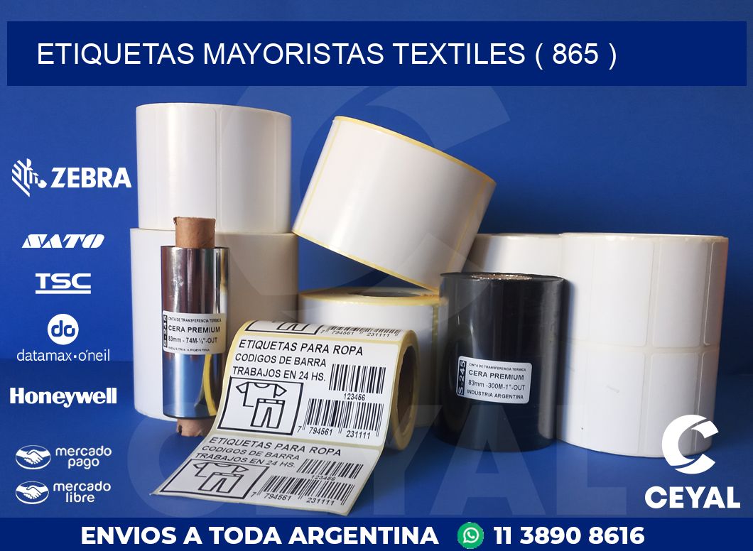 ETIQUETAS MAYORISTAS TEXTILES ( 865 )