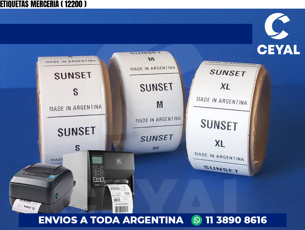 ETIQUETAS MERCERIA ( 12200 )
