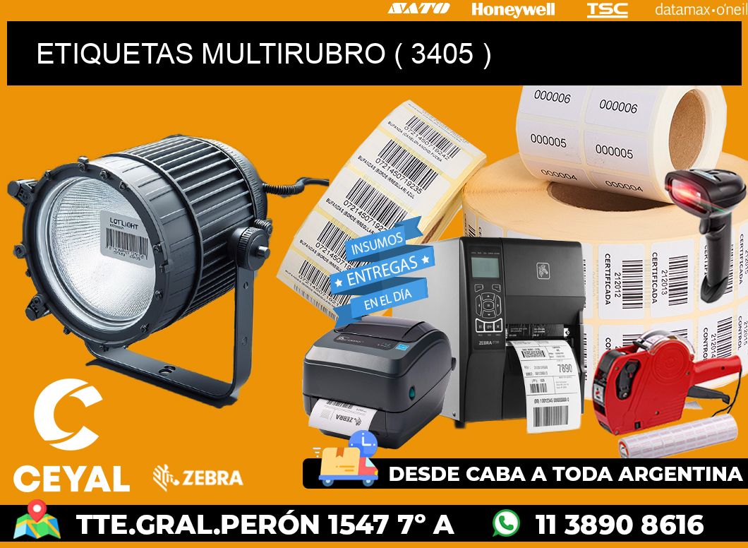 ETIQUETAS MULTIRUBRO ( 3405 )