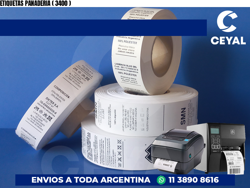 ETIQUETAS PANADERIA ( 3400 )