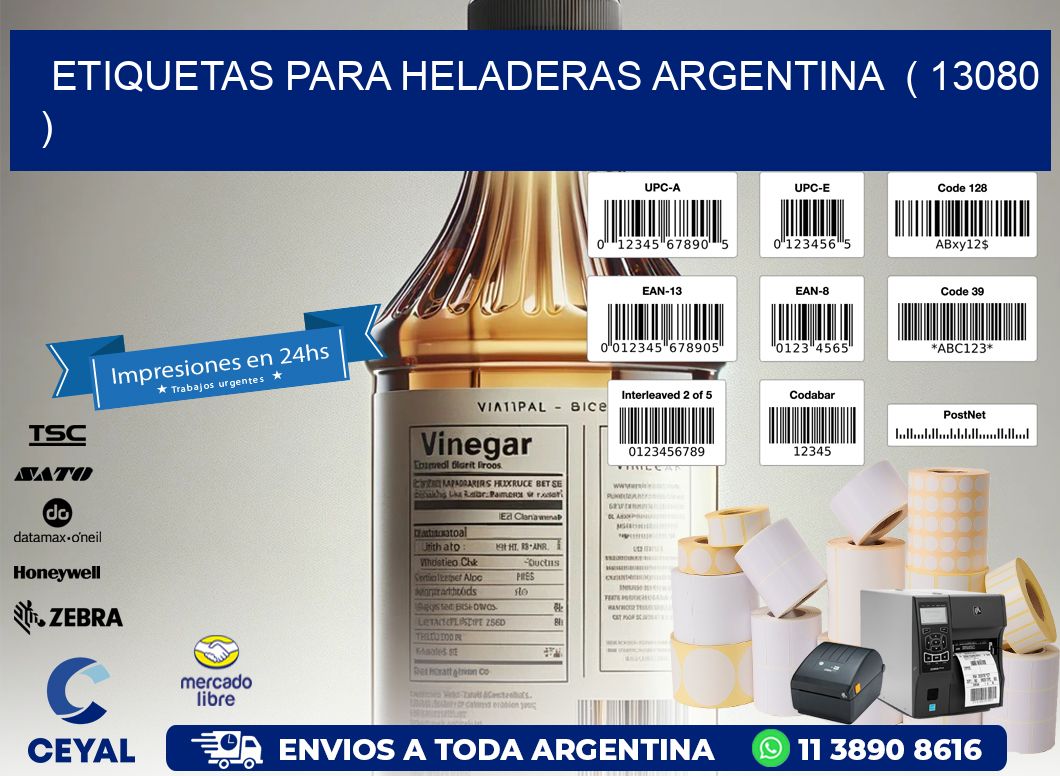 ETIQUETAS PARA HELADERAS ARGENTINA  ( 13080 )
