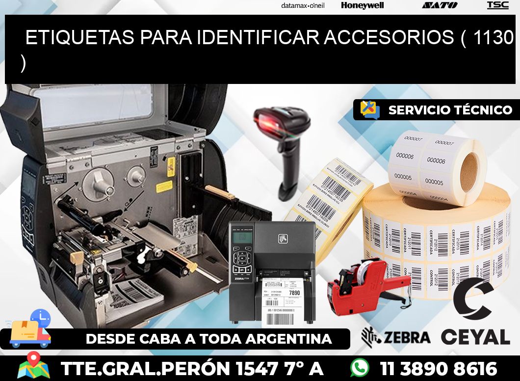 ETIQUETAS PARA IDENTIFICAR ACCESORIOS ( 1130 )